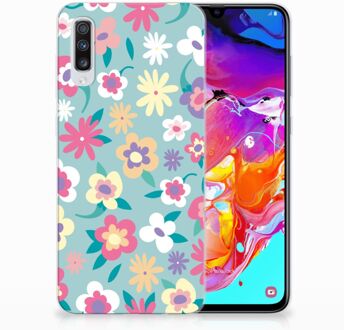 B2Ctelecom Samsung A70 TPU Backcase Design Flower Power