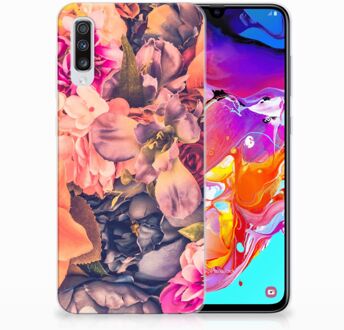 B2Ctelecom Samsung A70 TPU Hoesje Design Bosje Bloemen