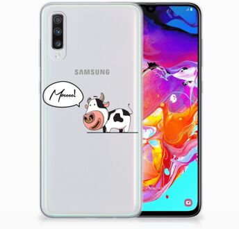 B2Ctelecom Samsung A70 TPU Hoesje Design Cow