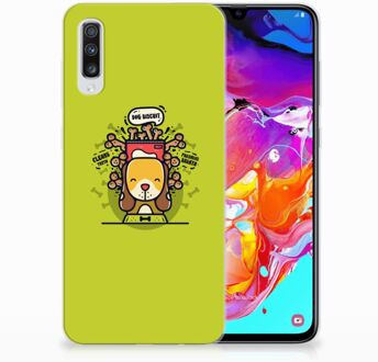 B2Ctelecom Samsung A70 TPU Hoesje Design Doggy Biscuit