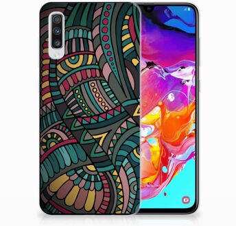 B2Ctelecom Samsung A70 TPU Siliconen Hoesje Design Aztec