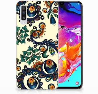 B2Ctelecom Samsung A70 TPU Siliconen Hoesje Design Barok Flower