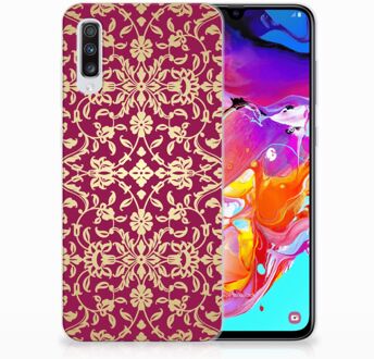 B2Ctelecom Samsung A70 TPU Siliconen Hoesje Design Barok Pink