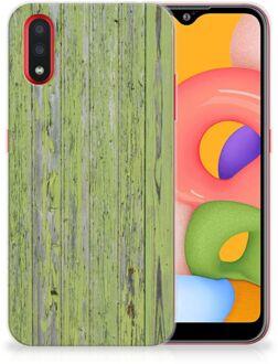 B2Ctelecom Samsung Galaxy A01 Bumper Hoesje Green Wood