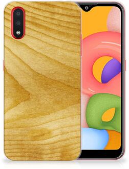 B2Ctelecom Samsung Galaxy A01 Bumper Hoesje Licht Hout