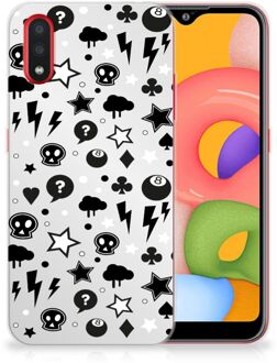 B2Ctelecom Samsung Galaxy A01 Silicone Back Case Zilver Punk