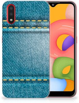 B2Ctelecom Samsung Galaxy A01 Silicone Back Cover Jeans