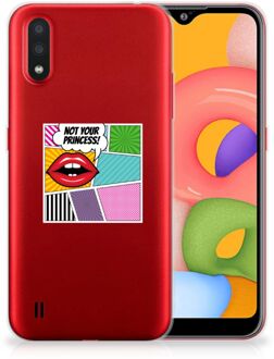 B2Ctelecom Samsung Galaxy A01 Silicone Back Cover Popart Princess