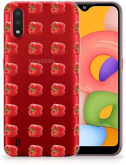 B2Ctelecom Samsung Galaxy A01 Siliconen Case Paprika Red