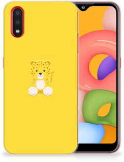 B2Ctelecom Samsung Galaxy A01 Telefoonhoesje met Naam Baby Leopard