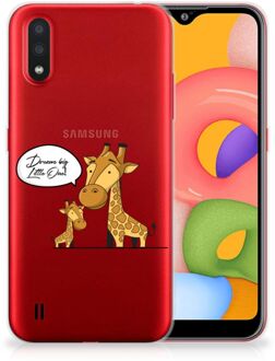 B2Ctelecom Samsung Galaxy A01 Telefoonhoesje met Naam Giraffe