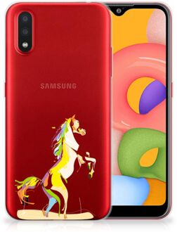 B2Ctelecom Samsung Galaxy A01 Telefoonhoesje met Naam Horse Color