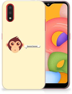 B2Ctelecom Samsung Galaxy A01 Telefoonhoesje met Naam Monkey