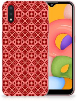 B2Ctelecom Samsung Galaxy A01 TPU bumper Batik Red