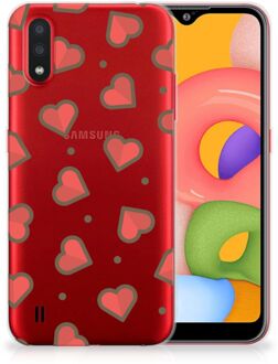 B2Ctelecom Samsung Galaxy A01 TPU bumper Hearts