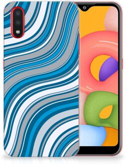 B2Ctelecom Samsung Galaxy A01 TPU bumper Waves Blue