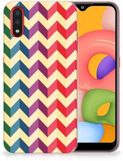 B2Ctelecom Samsung Galaxy A01 TPU bumper Zigzag Color