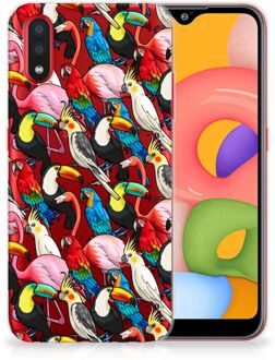 B2Ctelecom Samsung Galaxy A01 TPU Hoesje Birds