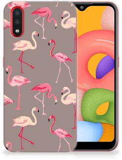 B2Ctelecom Samsung Galaxy A01 TPU Hoesje Flamingo