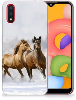 B2Ctelecom Samsung Galaxy A01 TPU Hoesje Paarden