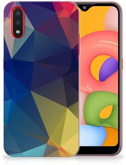 B2Ctelecom Samsung Galaxy A01 TPU Hoesje Polygon Dark