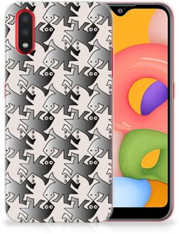 B2Ctelecom Samsung Galaxy A01 TPU Hoesje Salamander Grey