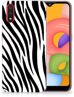 B2Ctelecom Samsung Galaxy A01 TPU Hoesje Zebra