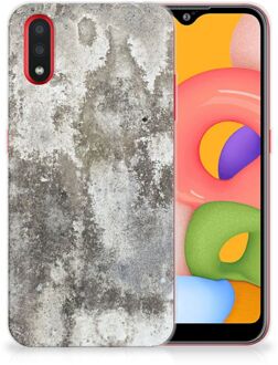 B2Ctelecom Samsung Galaxy A01 TPU Siliconen Hoesje Beton Print