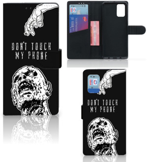 B2Ctelecom Samsung Galaxy A02s Flip Cover Samsung M02s Telefoonhoesje met Pasjeshouder Zombie