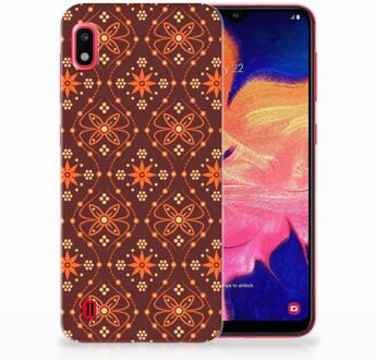 B2Ctelecom Samsung Galaxy A10 Back Case Siliconen Hoesje Batik Brown