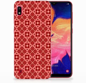 B2Ctelecom Samsung Galaxy A10 Back Case Siliconen Hoesje Batik Red