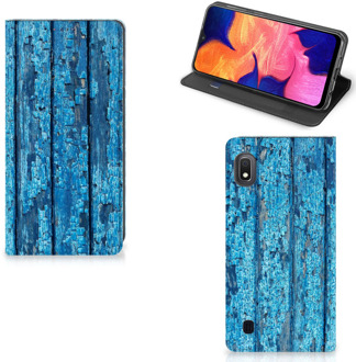 B2Ctelecom Samsung Galaxy A10 Book Wallet Case Blauw Wood