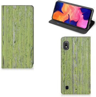 B2Ctelecom Samsung Galaxy A10 Book Wallet Case Green Wood