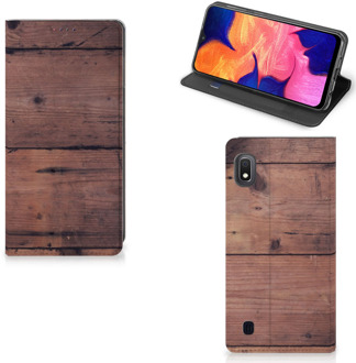 B2Ctelecom Samsung Galaxy A10 Book Wallet Case Old Wood