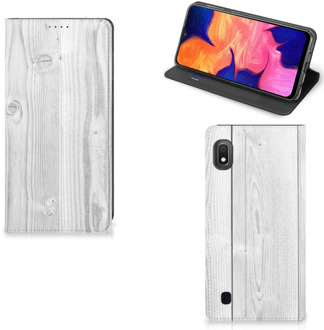 B2Ctelecom Samsung Galaxy A10 Book Wallet Case White Wood