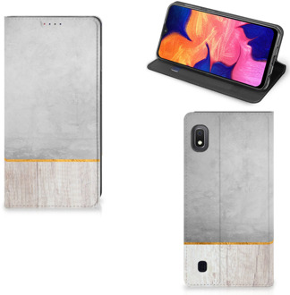 B2Ctelecom Samsung Galaxy A10 Book Wallet Case Wood Concrete