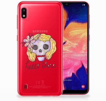 B2Ctelecom Samsung Galaxy A10 Bumper Siliconen Hoesje Boho Skull