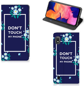 B2Ctelecom Samsung Galaxy A10 Design Case Flowers Blue DTMP