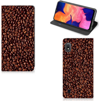 B2Ctelecom Samsung Galaxy A10 Flip Style Cover Koffiebonen