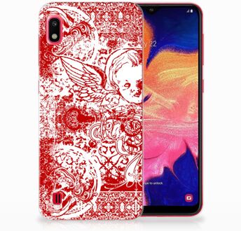 B2Ctelecom Samsung Galaxy A10 Hoesje Design Angel Skull Red