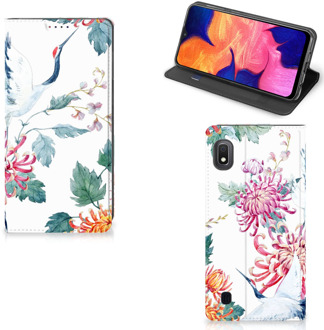 B2Ctelecom Samsung Galaxy A10 Hoesje maken Bird Flowers