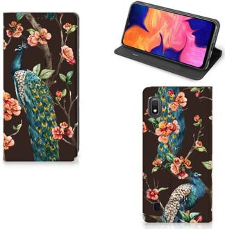 B2Ctelecom Samsung Galaxy A10 Hoesje maken Pauw met Bloemen