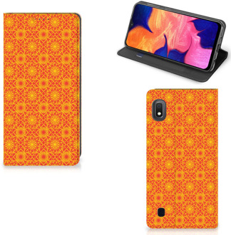 B2Ctelecom Samsung Galaxy A10 Hoesje met Magneet Batik Orange