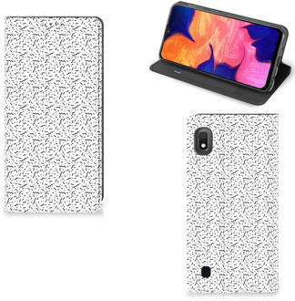 B2Ctelecom Samsung Galaxy A10 Hoesje met Magneet Stripes Dots