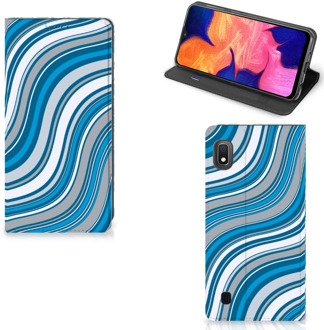 B2Ctelecom Samsung Galaxy A10 Hoesje met Magneet Waves Blue