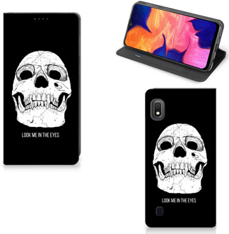 B2Ctelecom Samsung Galaxy A10 Mobiel BookCase Skull Eyes