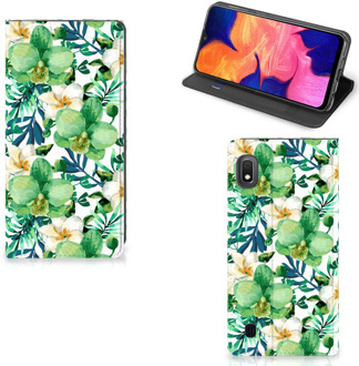 B2Ctelecom Samsung Galaxy A10 Smart Cover Orchidee Groen