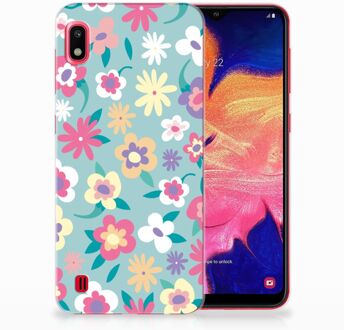 B2Ctelecom Samsung Galaxy A10 TPU Hoesje Design Flower Power