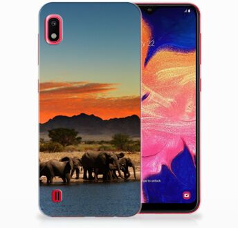 B2Ctelecom Samsung Galaxy A10 TPU Silicone Backcase Design Olifanten