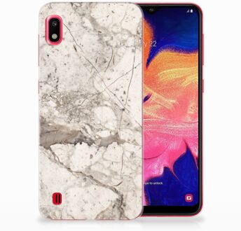 B2Ctelecom Samsung Galaxy A10 TPU Silicone Backcover Design Marmer Beige